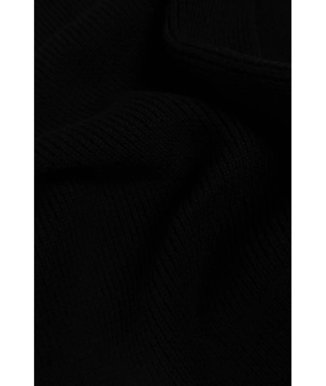 MONCLER Черный шерстяной шарф, фото 4