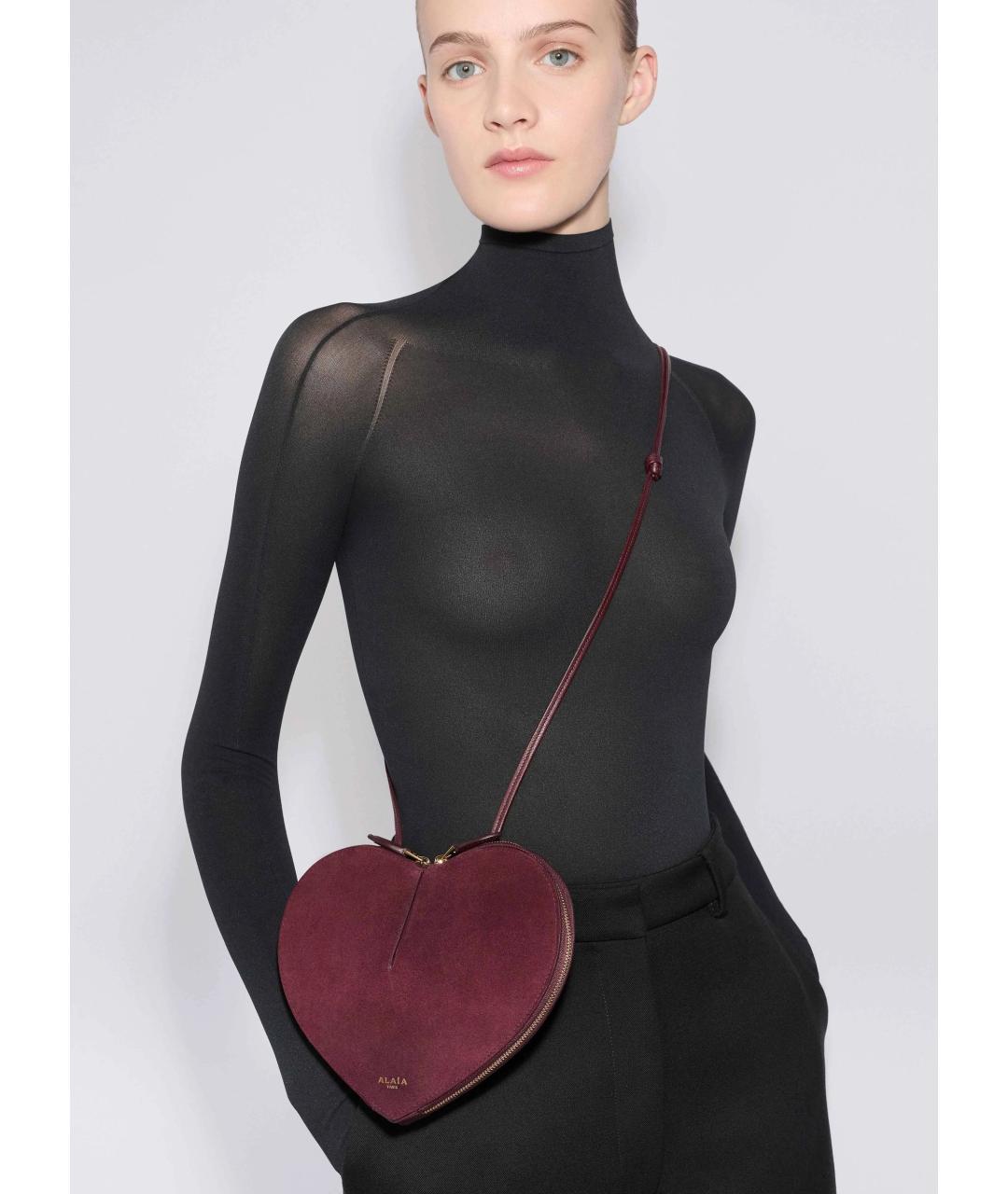 ALAIA Красная кожаная сумка через плечо, фото 2