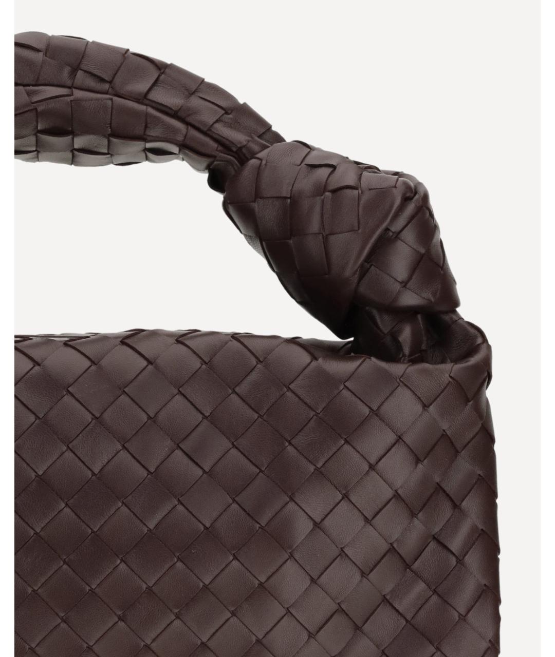 BOTTEGA VENETA Бордовая кожаная сумка через плечо, фото 4