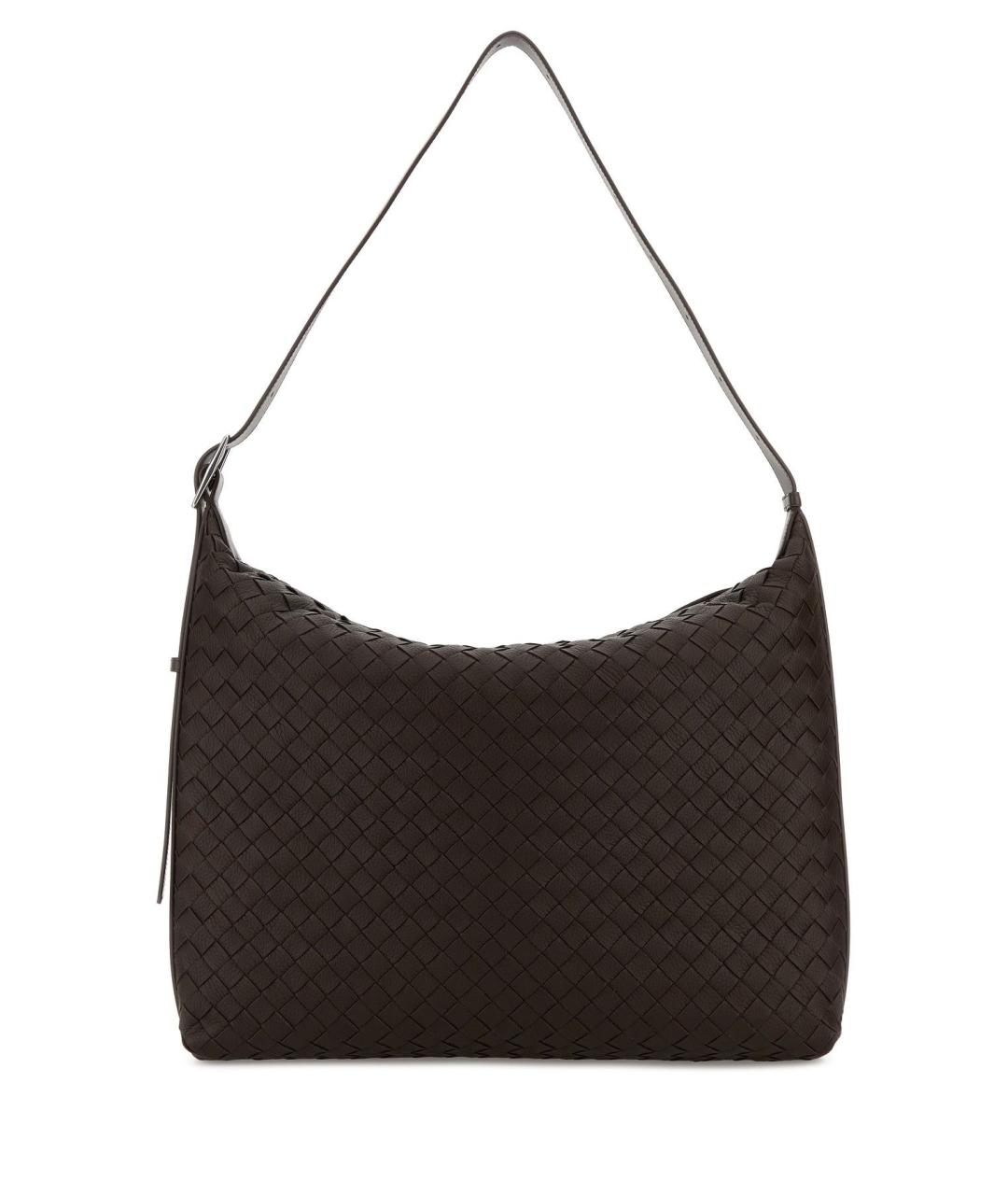 BOTTEGA VENETA Коричневая кожаная сумка на плечо, фото 1