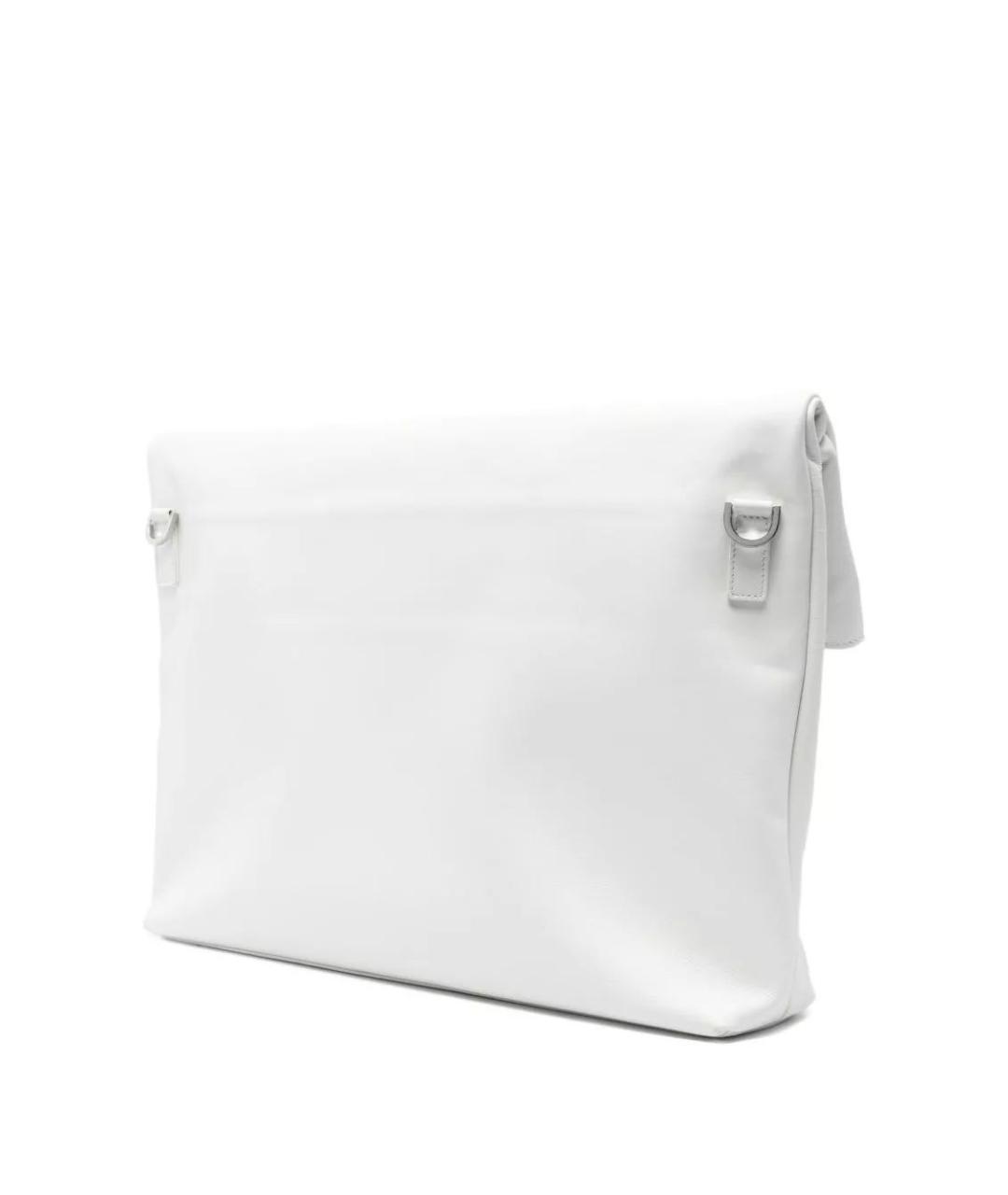 BOTTEGA VENETA Белая кожаная сумка через плечо, фото 3