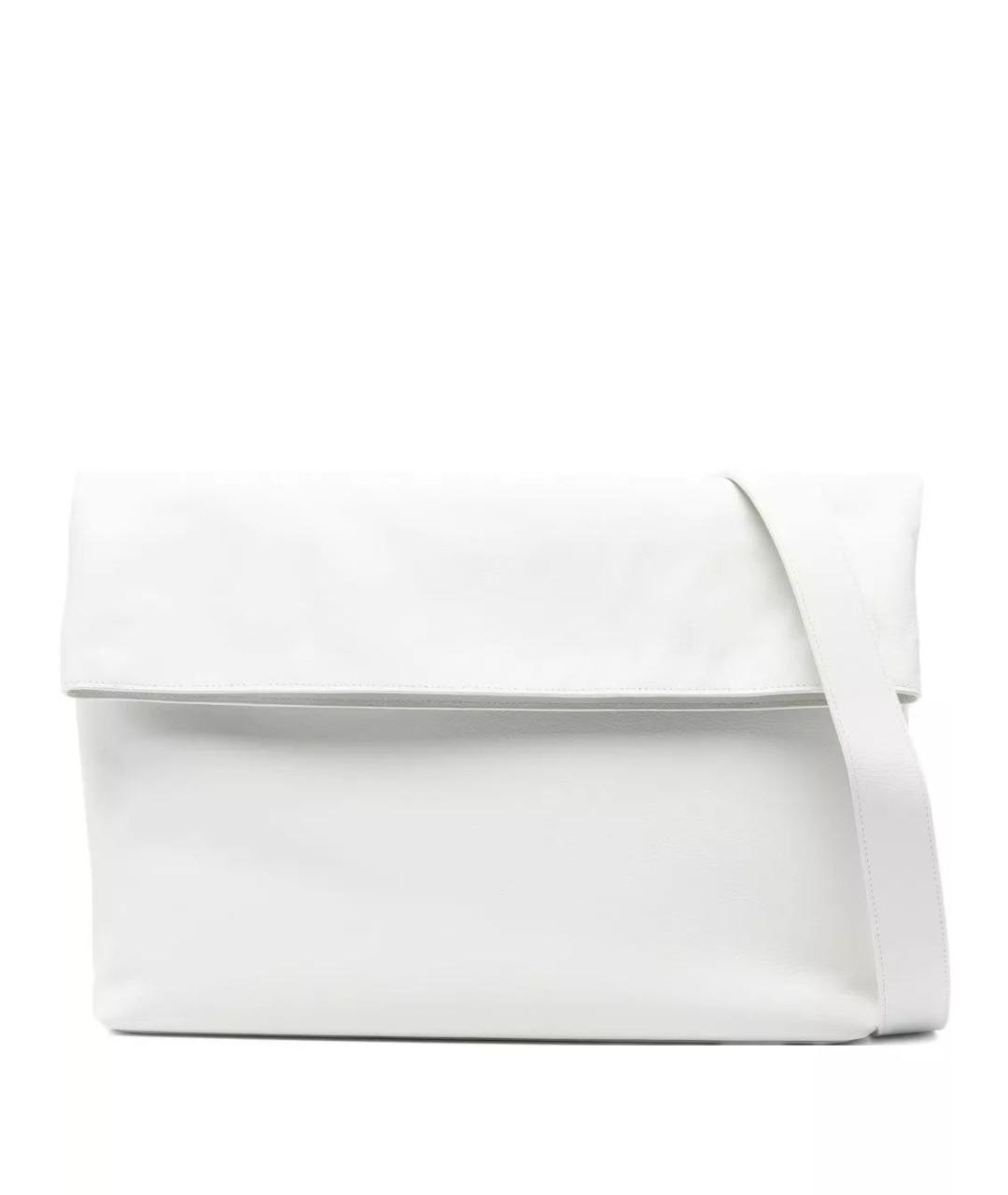 BOTTEGA VENETA Белая кожаная сумка через плечо, фото 1