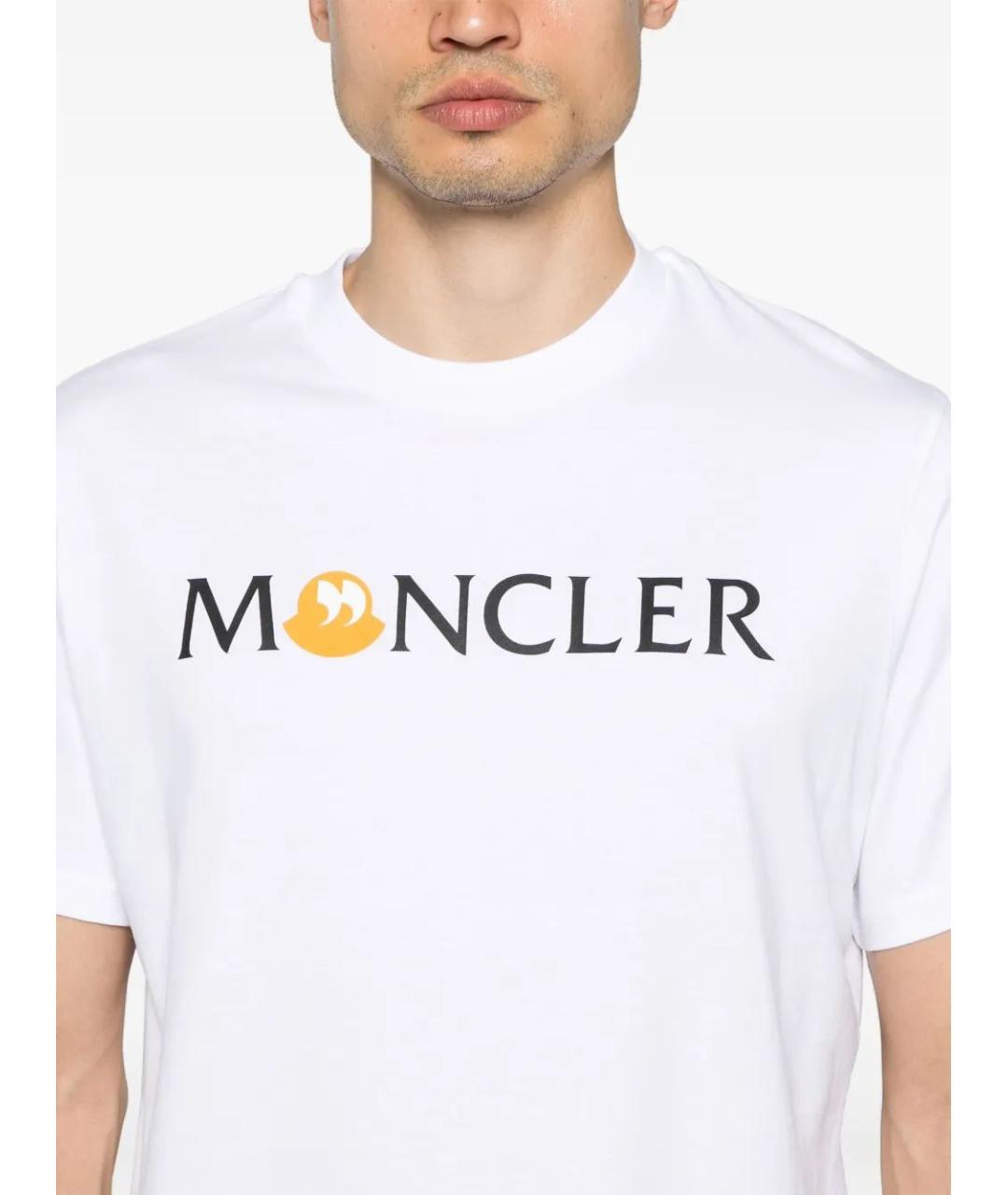 MONCLER Белая хлопковая футболка, фото 4