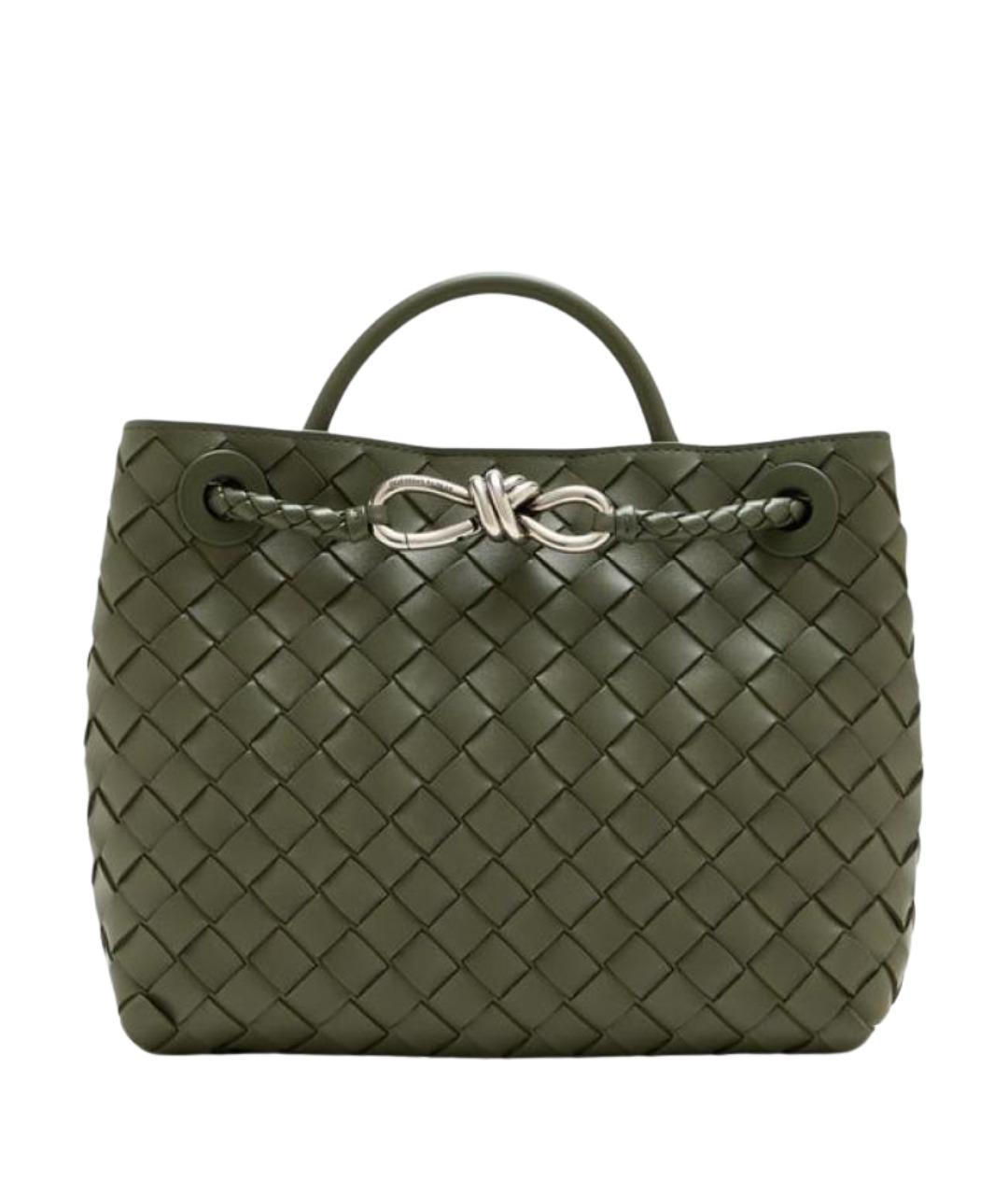 BOTTEGA VENETA Зеленая кожаная сумка через плечо, фото 1