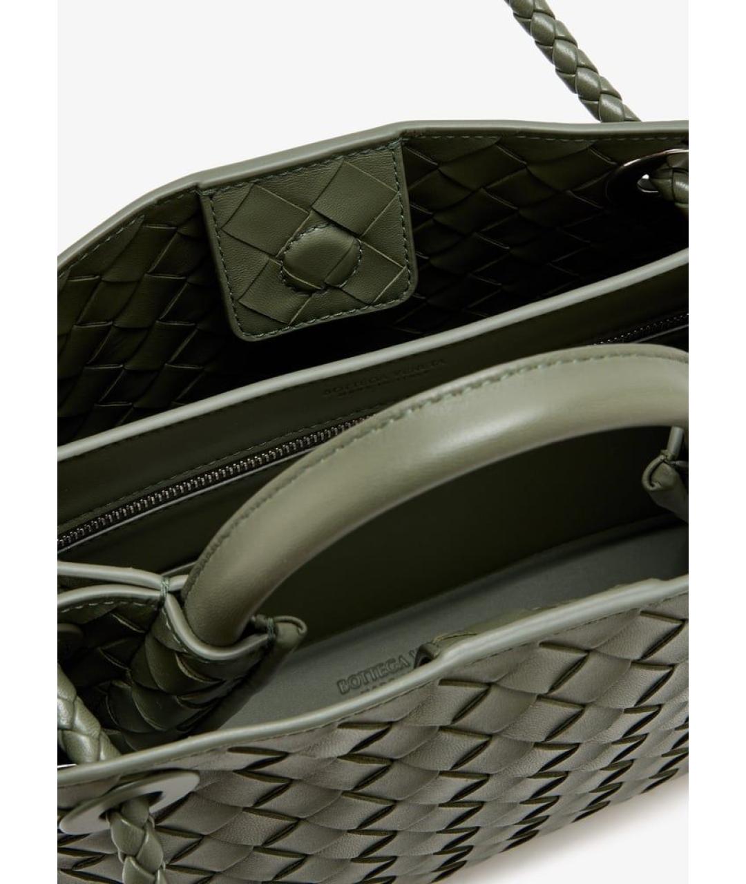 BOTTEGA VENETA Зеленая кожаная сумка через плечо, фото 4