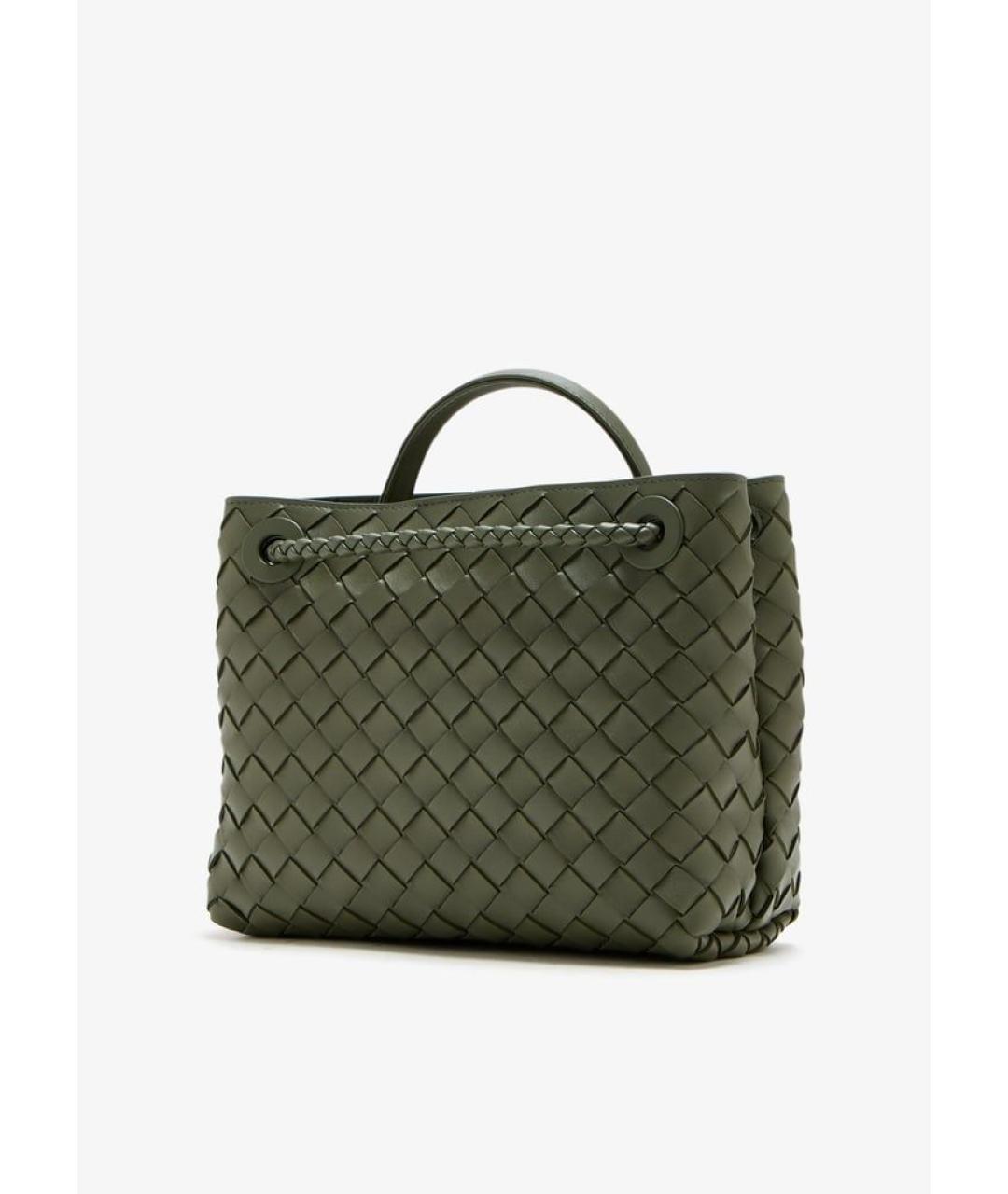 BOTTEGA VENETA Зеленая кожаная сумка через плечо, фото 3