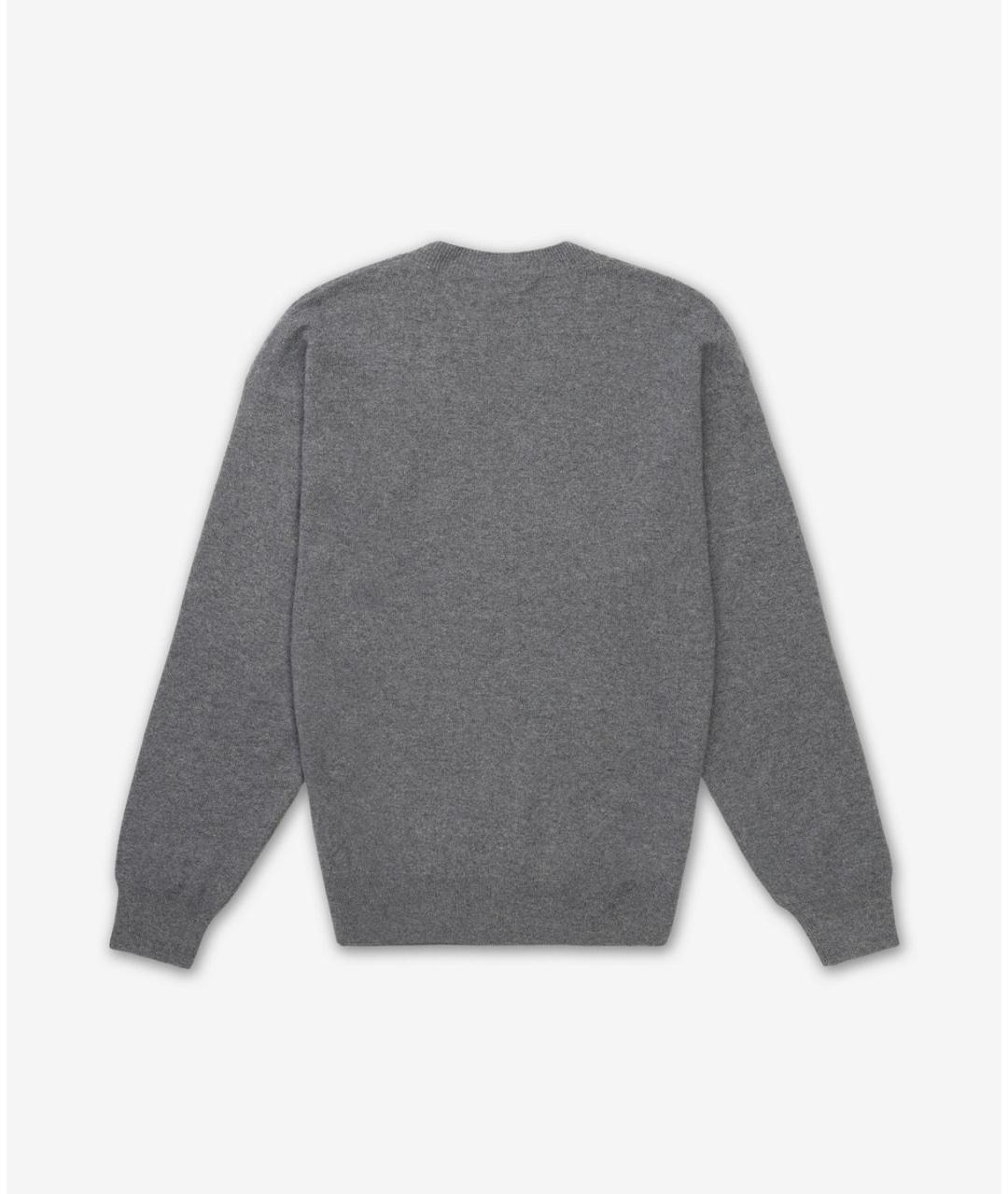 SAINT LAURENT Серый шерстяной джемпер / свитер, фото 2