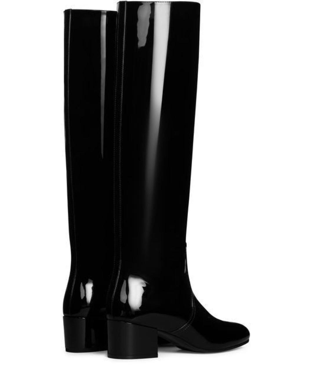 CELINE Черные сапоги из лакированной кожи, фото 3