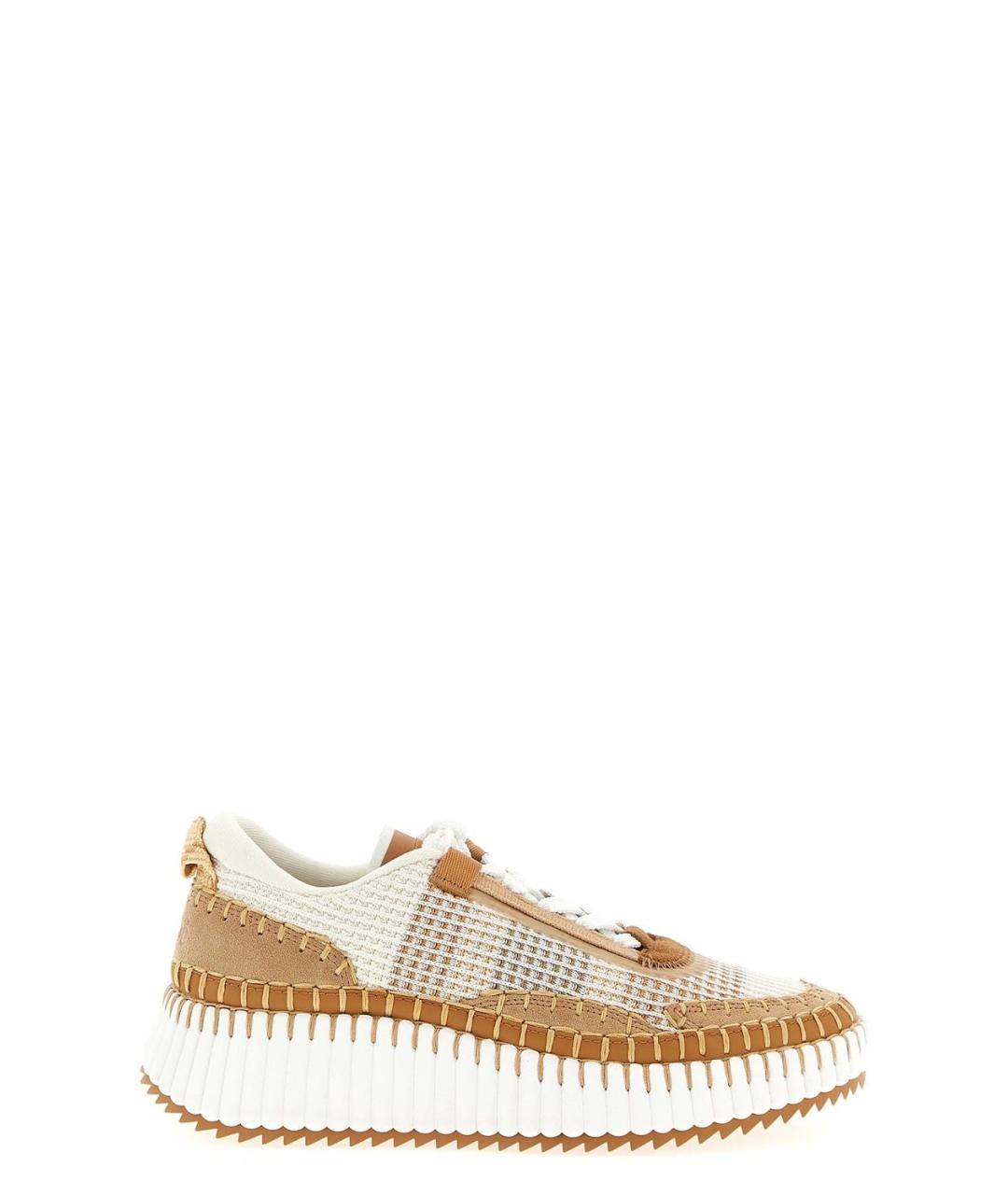 CHLOE Коричневые синтетические кроссовки, фото 1