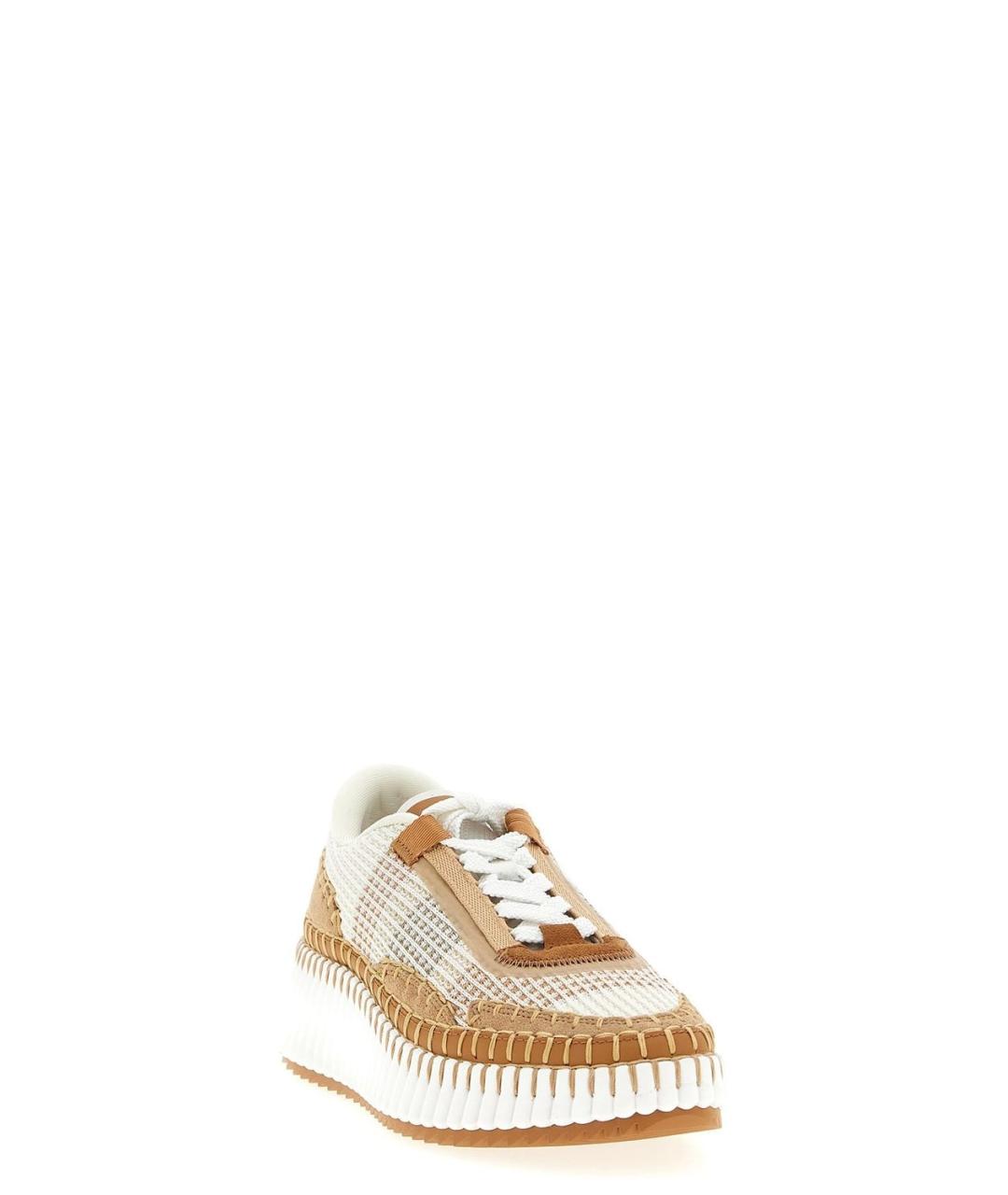 CHLOE Коричневые синтетические кроссовки, фото 2