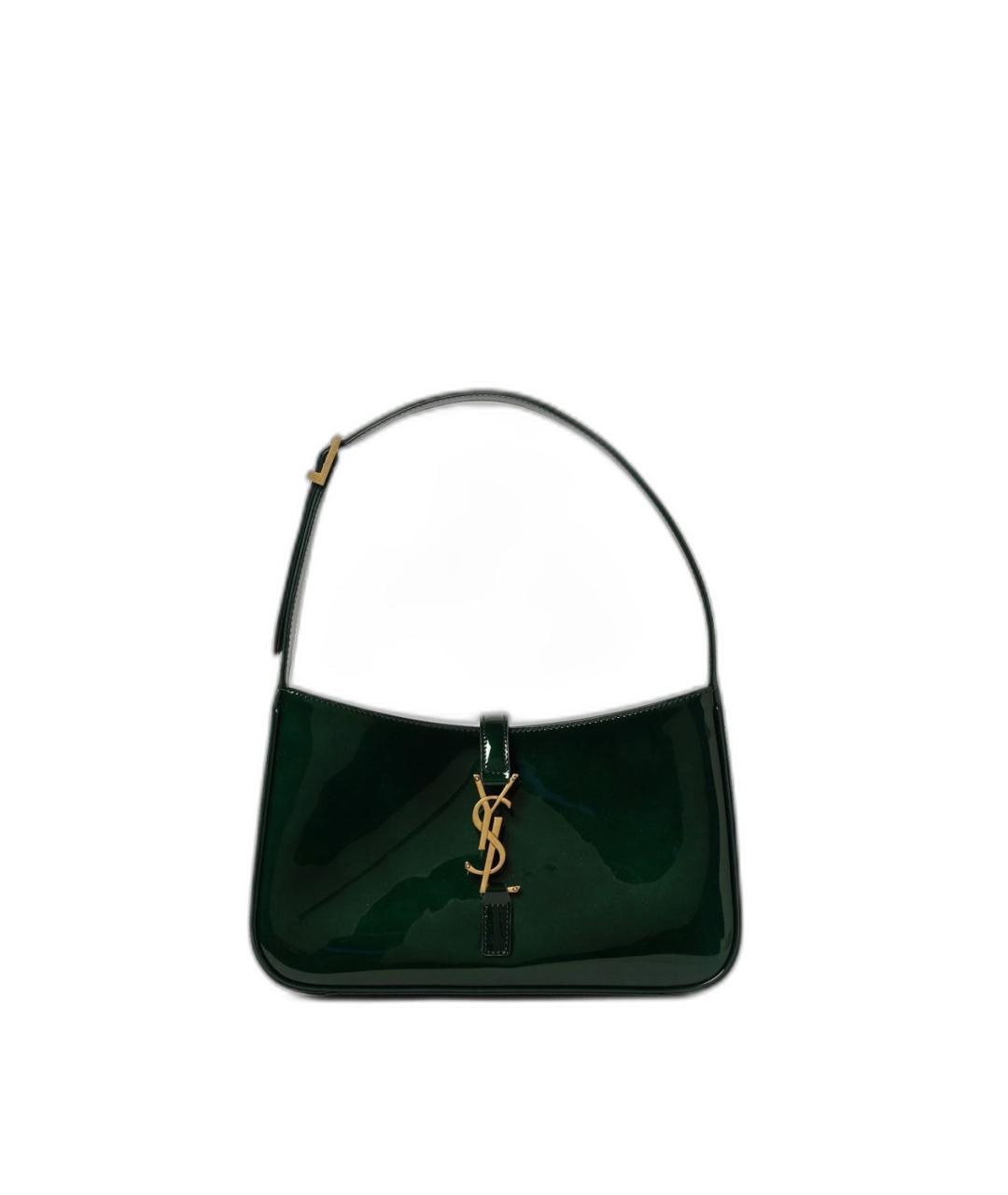 SAINT LAURENT Зеленая кожаная сумка через плечо, фото 1