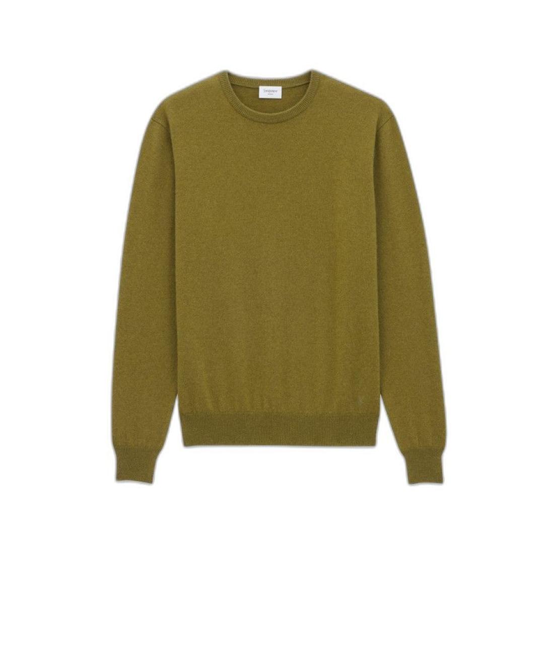 SAINT LAURENT Зеленый кашемировый джемпер / свитер, фото 4