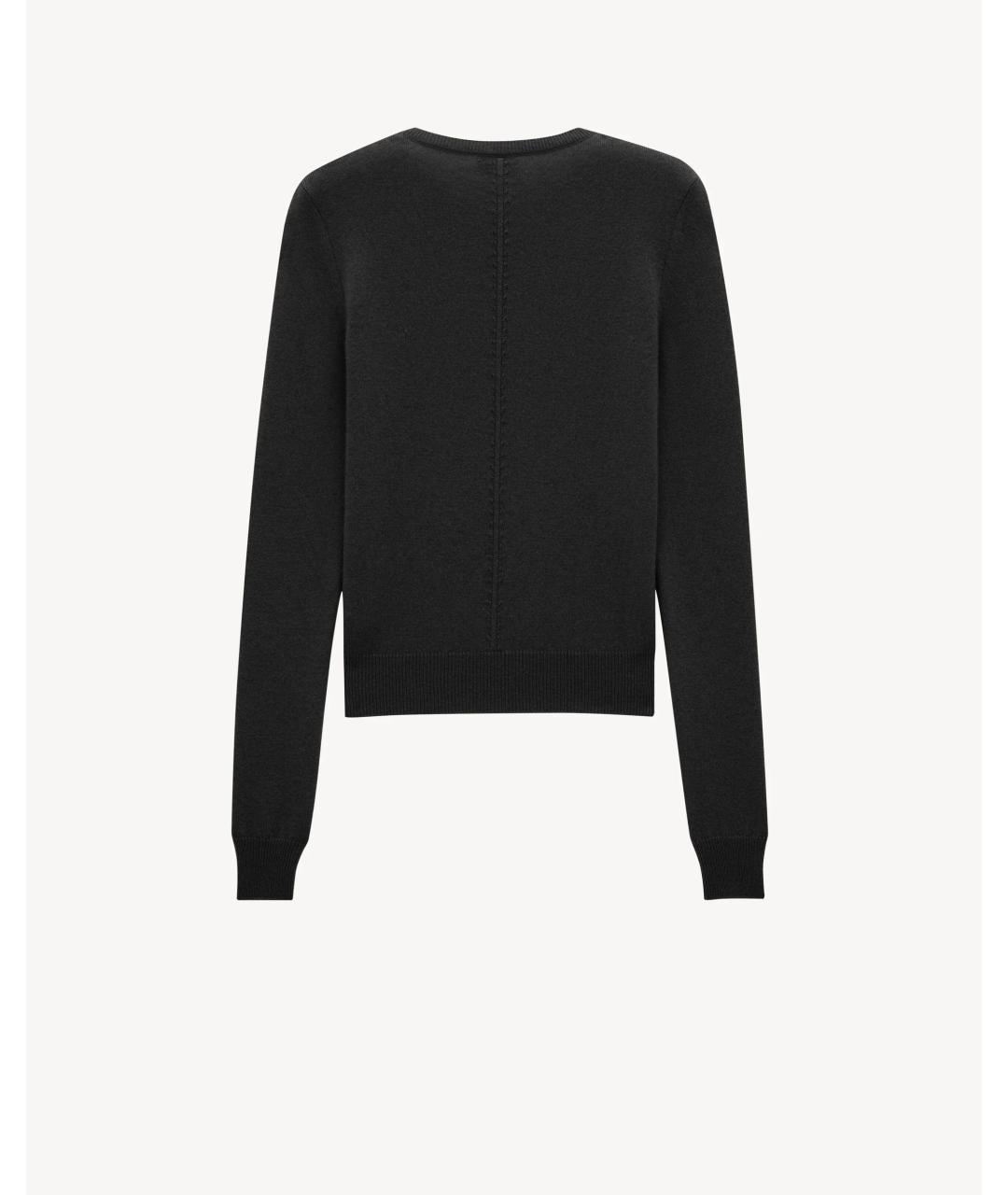 SAINT LAURENT Черный кашемировый джемпер / свитер, фото 4