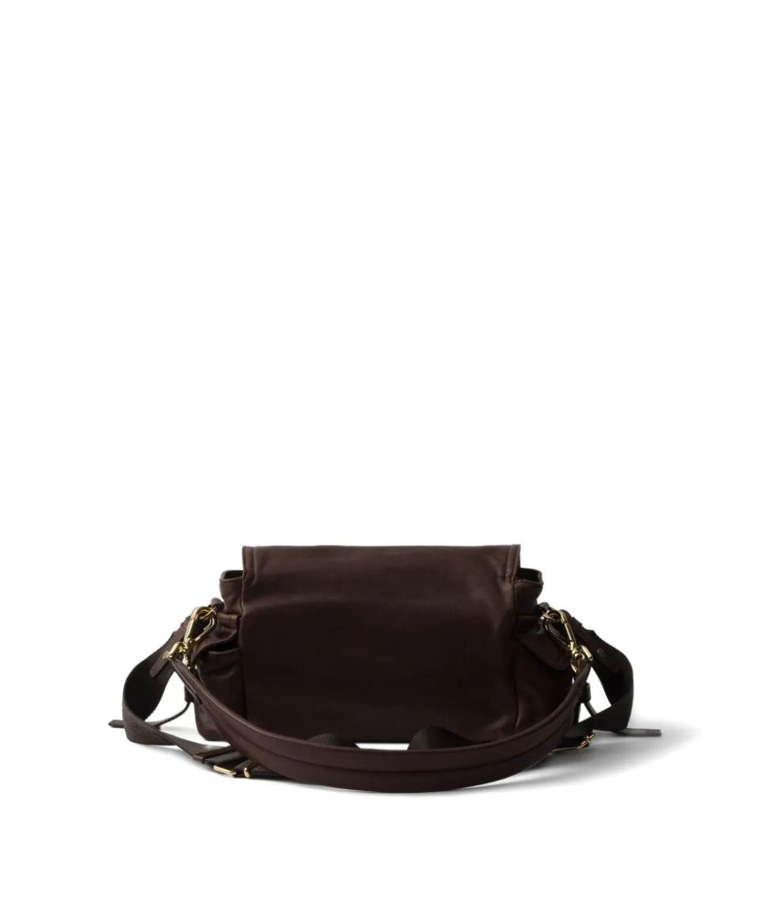 PRADA Коричневая кожаная сумка через плечо, фото 3