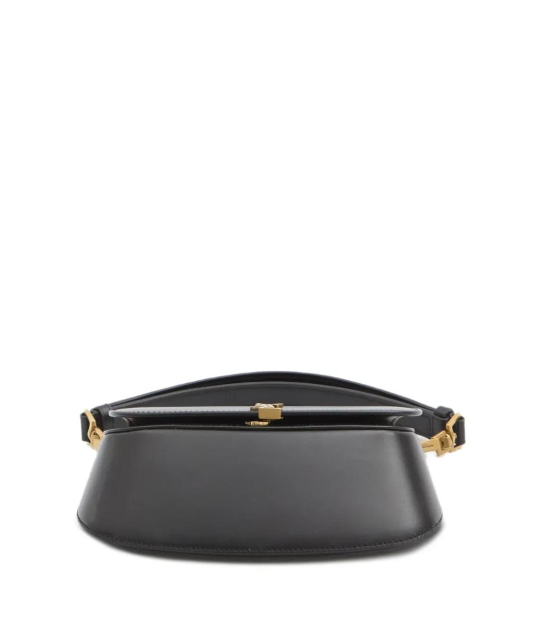 SAINT LAURENT Черная кожаная сумка через плечо, фото 3