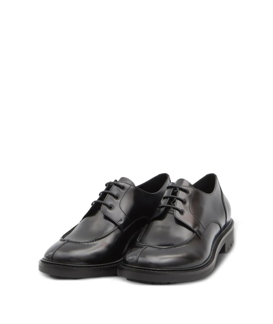 SAINT LAURENT Черные кожаные туфли, фото 2