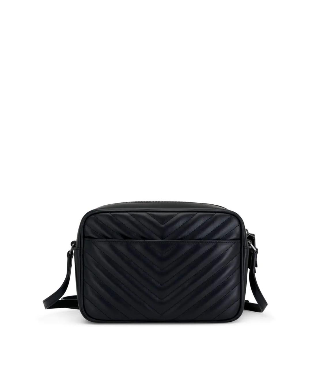 SAINT LAURENT Черная кожаная сумка через плечо, фото 2