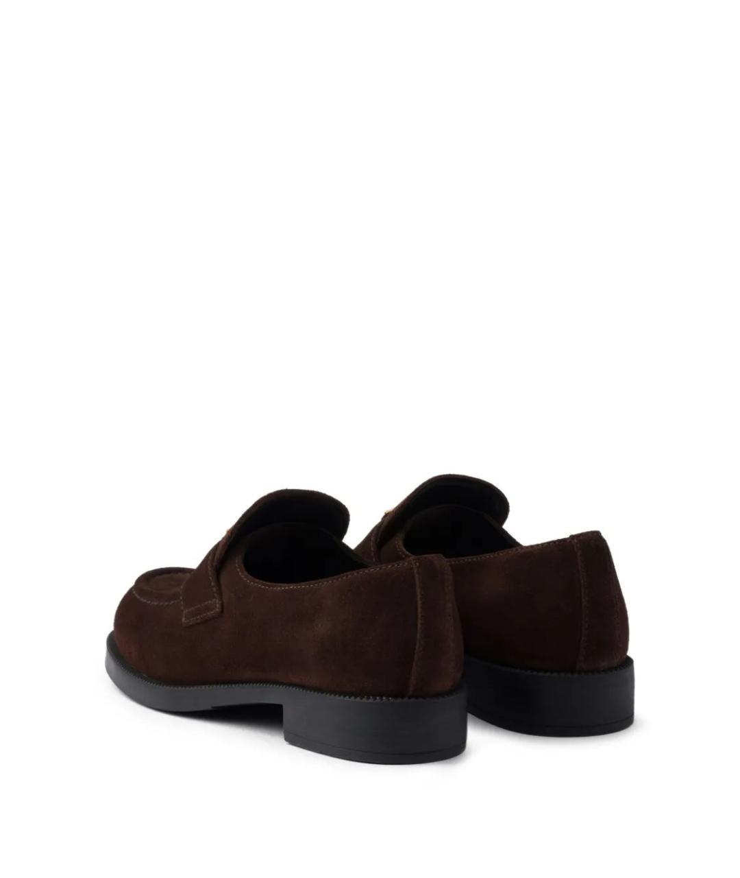 PRADA Коричневые замшевые лоферы, фото 3