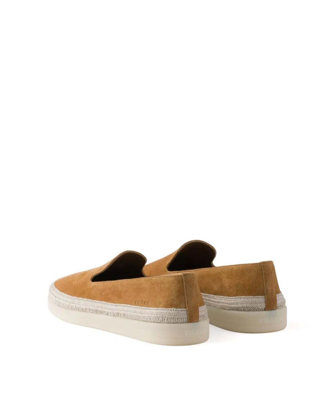 PRADA Коричневые кожаные лоферы, фото 5