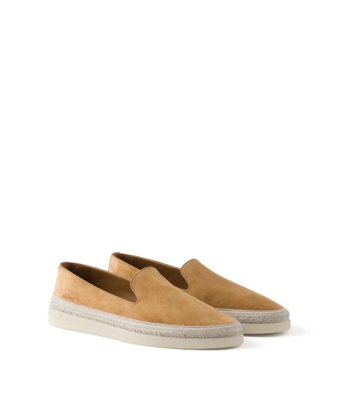 PRADA Коричневые кожаные лоферы, фото 3