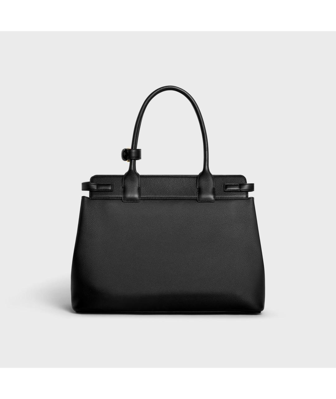 CELINE Черная кожаная сумка тоут, фото 3