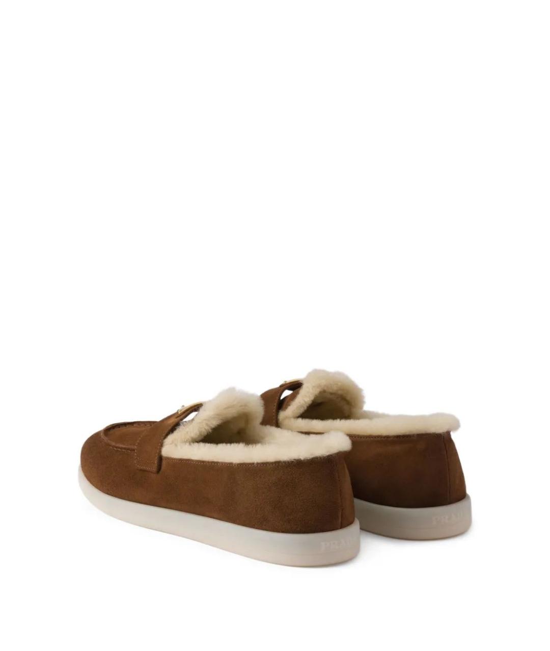 PRADA Коричневые замшевые лоферы, фото 3