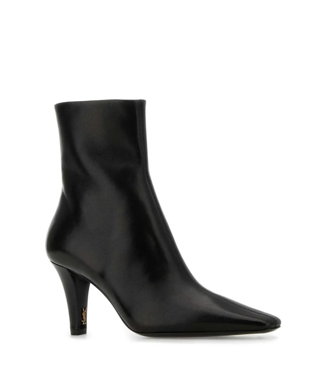 SAINT LAURENT Черные кожаные ботильоны, фото 2