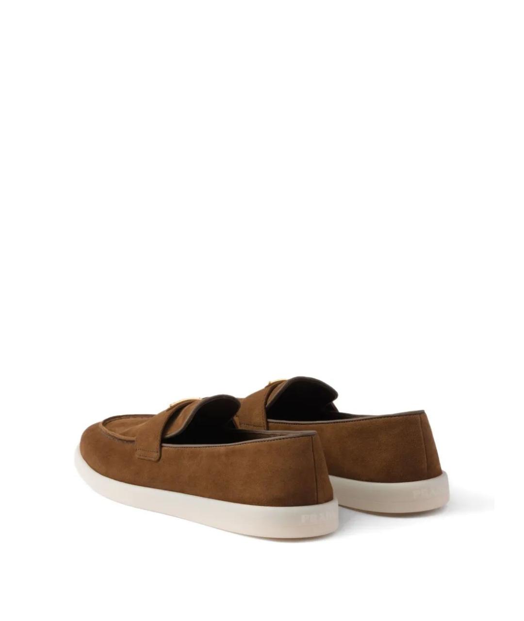 PRADA Коричневые замшевые лоферы, фото 3