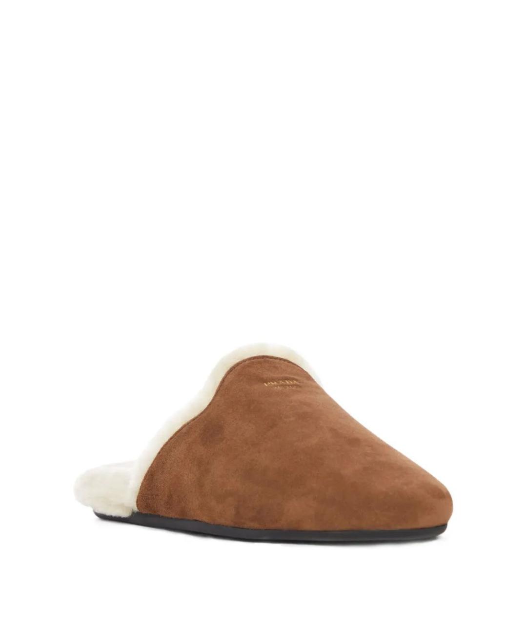 PRADA Коричневые замшевые мюли, фото 2