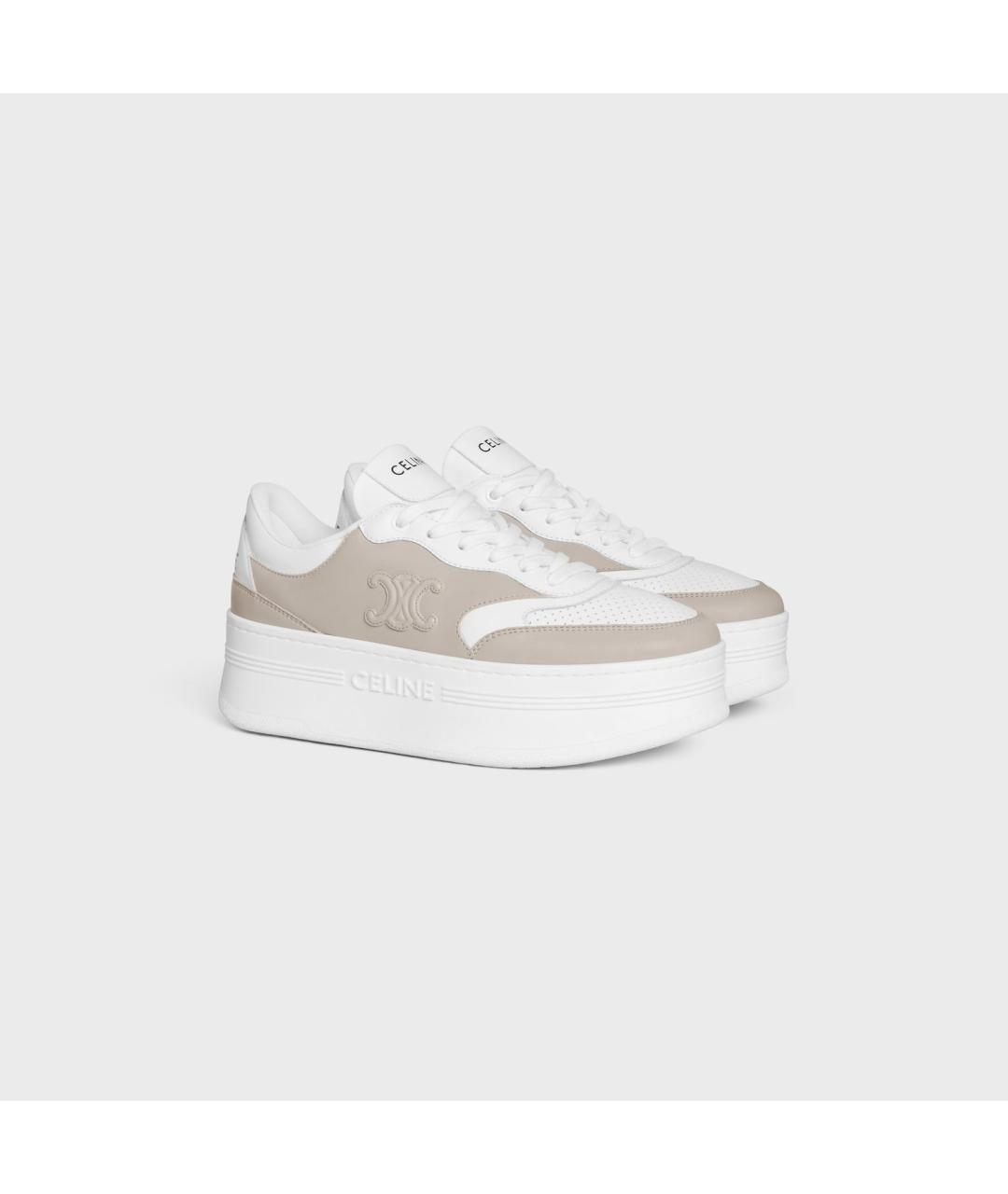 CELINE Серые кожаные кроссовки, фото 2