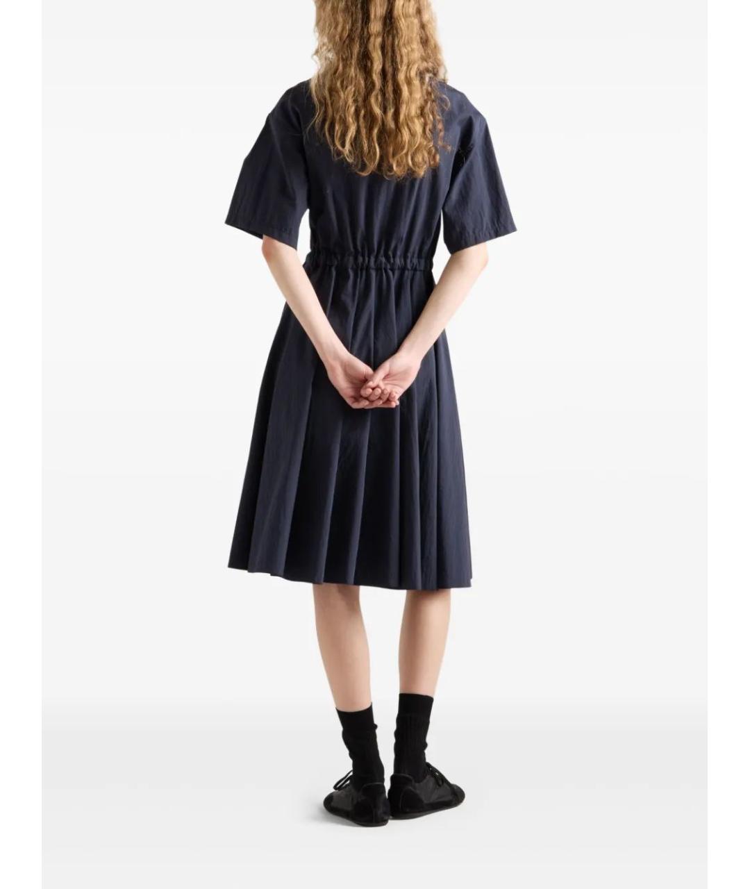 PRADA Темно-синее хлопковое повседневное платье, фото 3