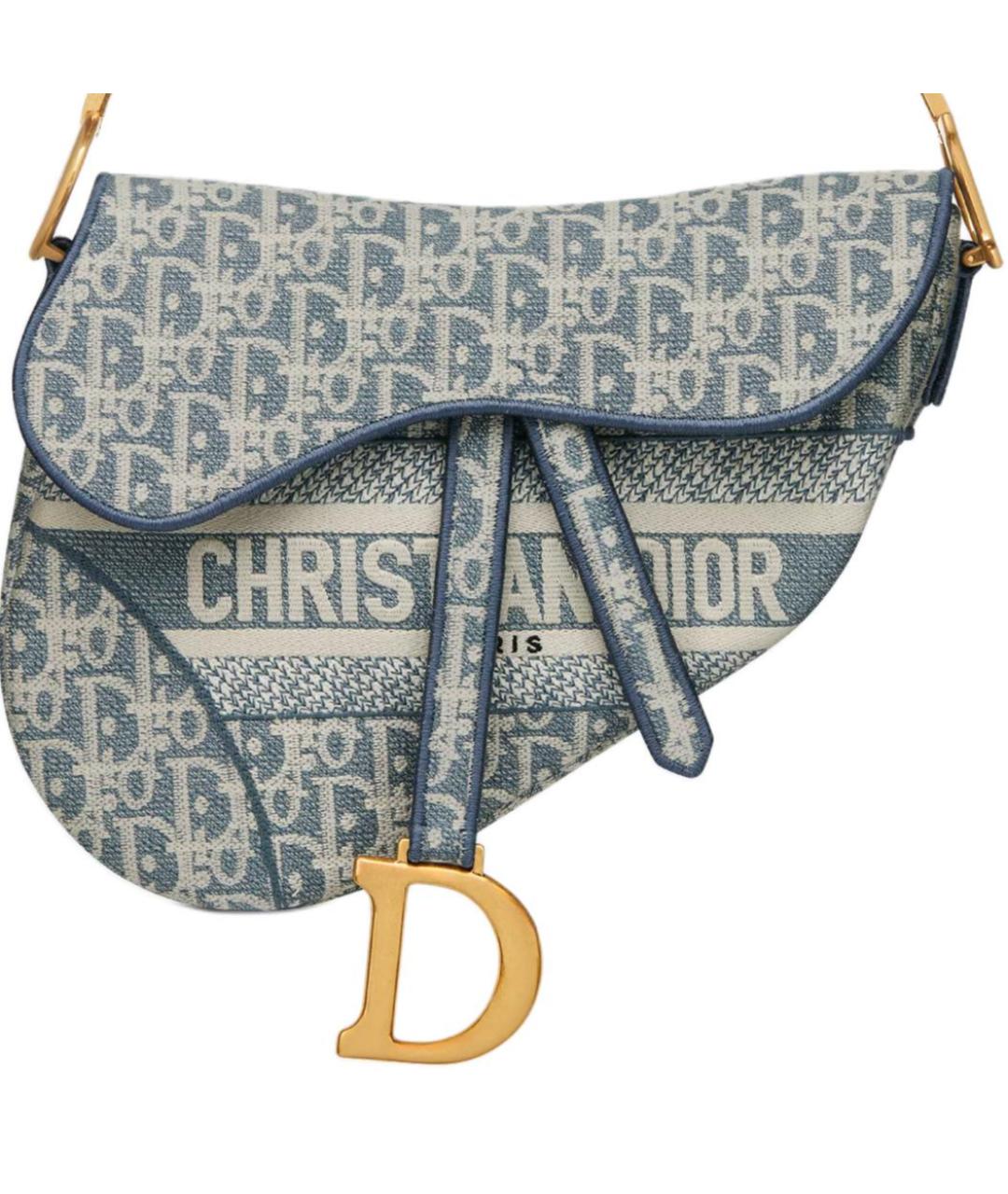 CHRISTIAN DIOR Голубая сумка через плечо, фото 5