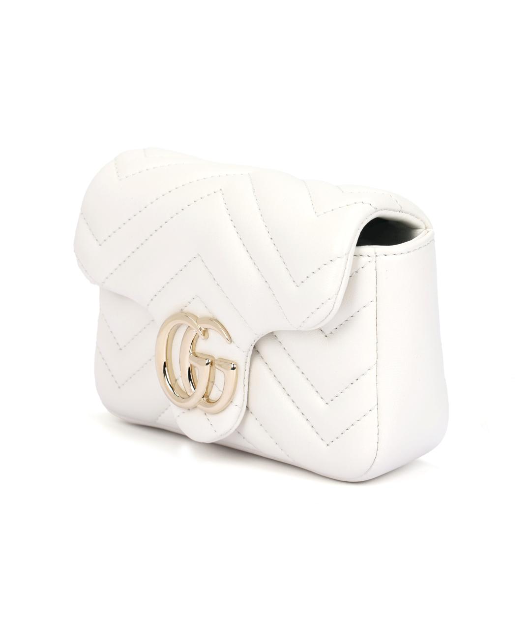 GUCCI Белая кожаная сумка через плечо, фото 2