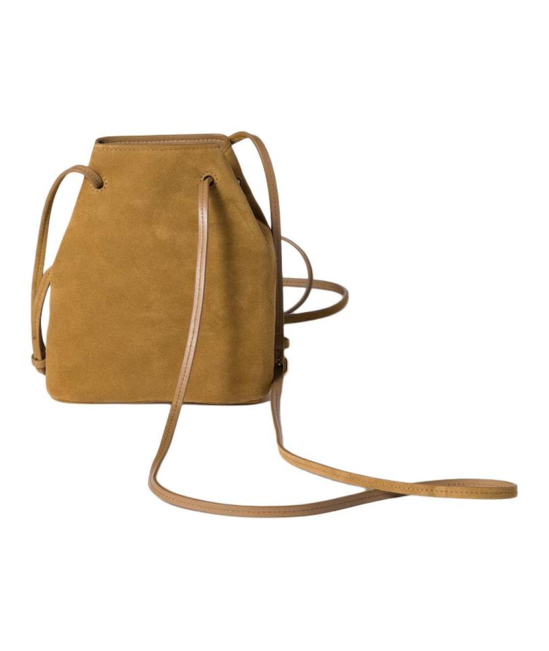 MIU MIU Хаки замшевая сумка через плечо, фото 3