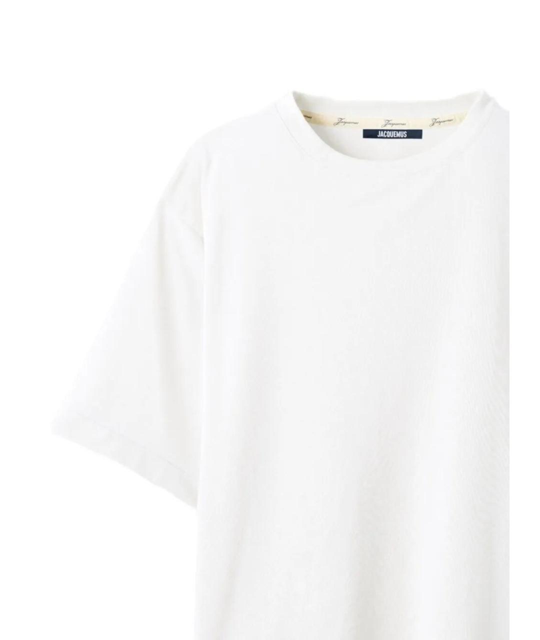 JACQUEMUS Белая хлопковая футболка, фото 5