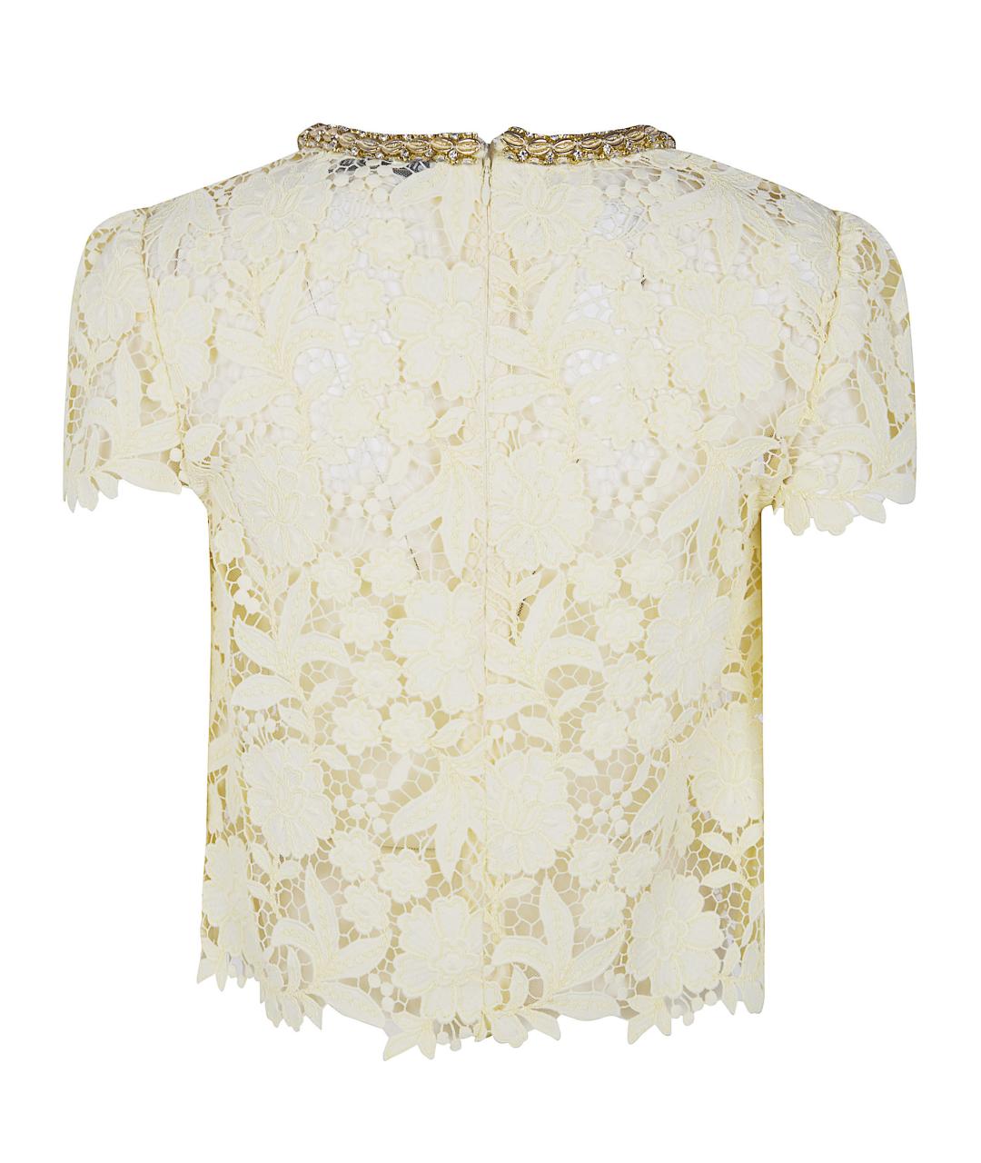 SELF-PORTRAIT Желтая полиэстеровая футболка, фото 2