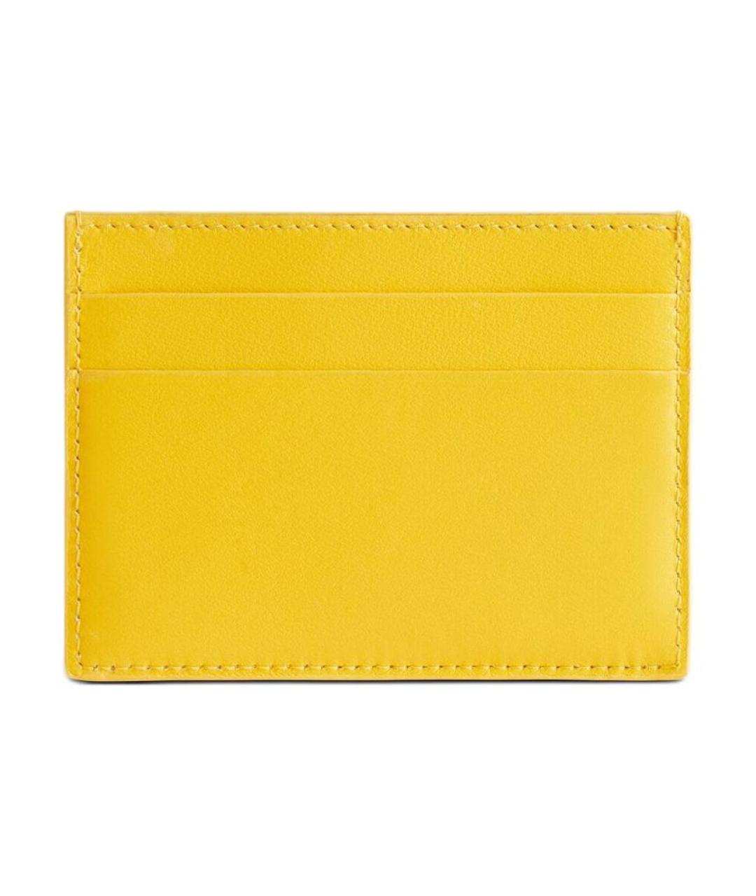 BALENCIAGA Желтый кожаный кардхолдер, фото 2