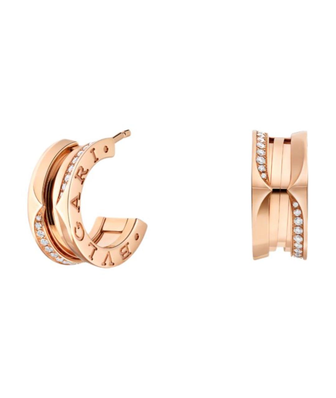 BVLGARI Золотые серьги из розового золота, фото 2