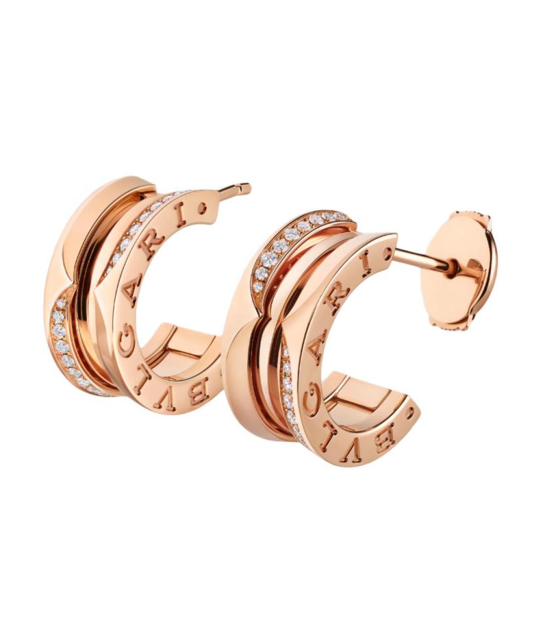 BVLGARI Золотые серьги из розового золота, фото 1