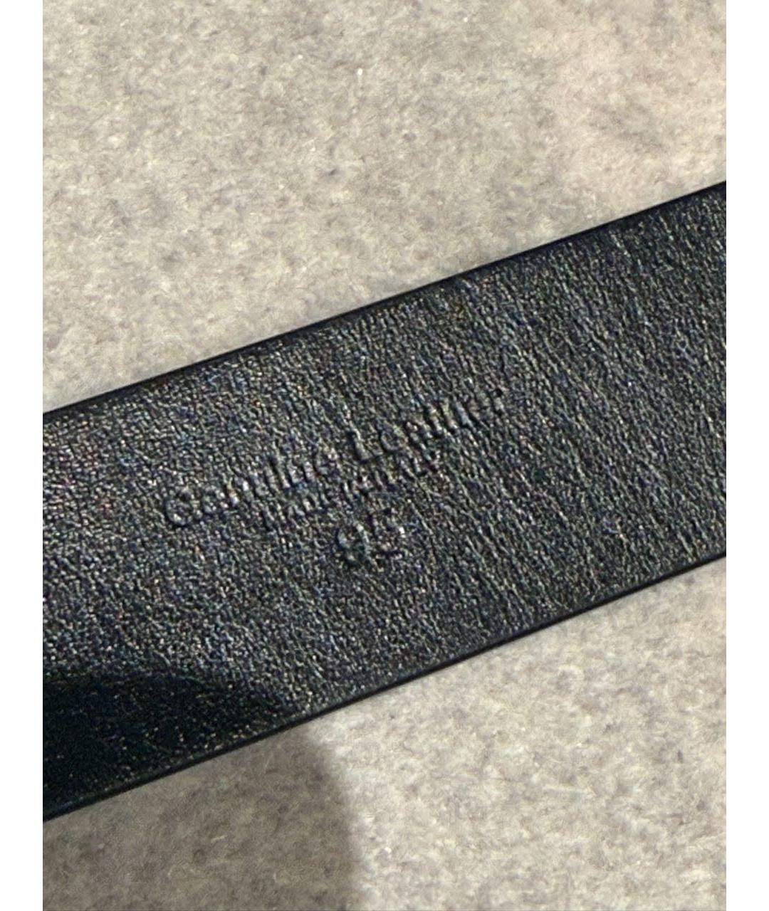 OFF-WHITE Черный кожаный ремень, фото 3