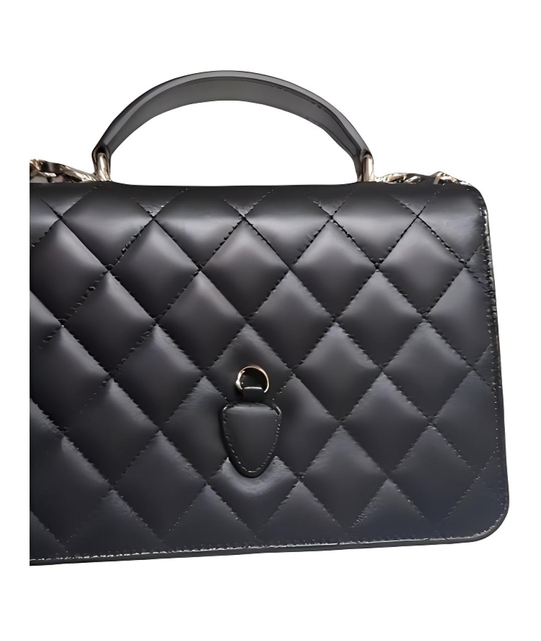 CHANEL Черная кожаная сумка через плечо, фото 5