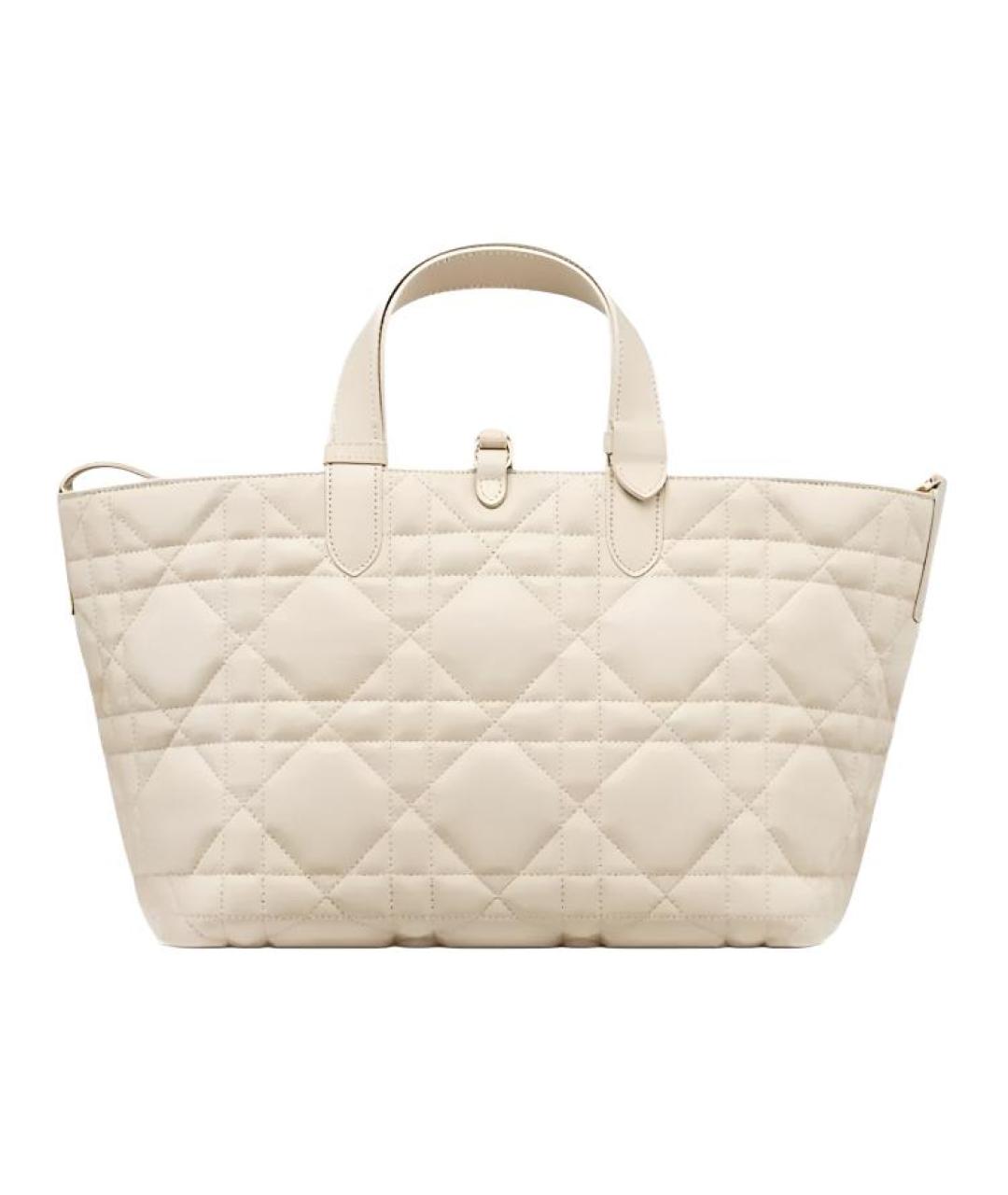 CHRISTIAN DIOR Бежевая кожаная сумка через плечо, фото 5