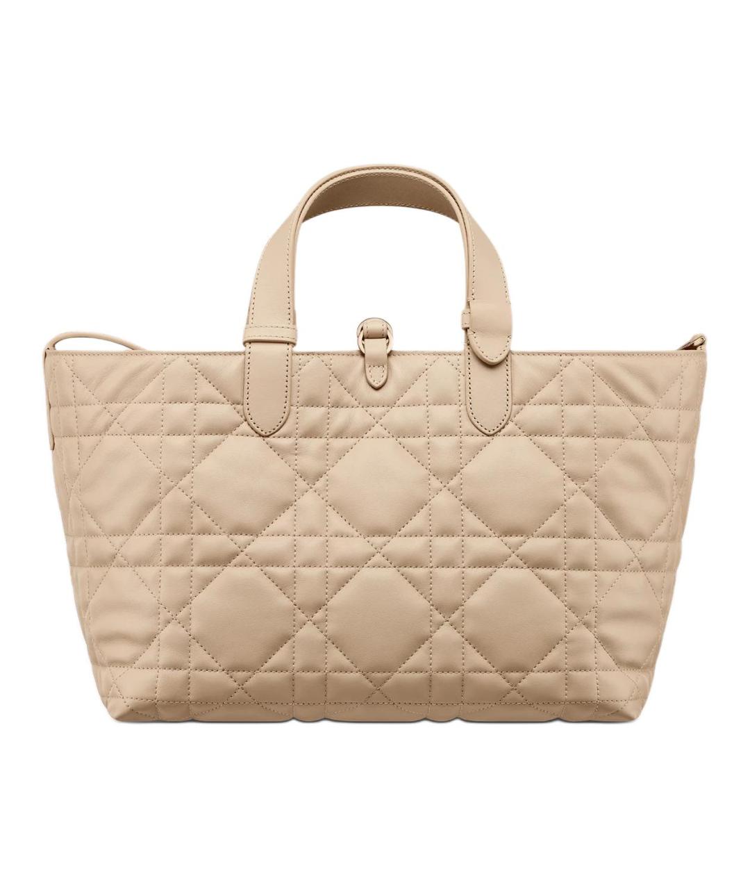 CHRISTIAN DIOR Бежевая кожаная сумка через плечо, фото 5