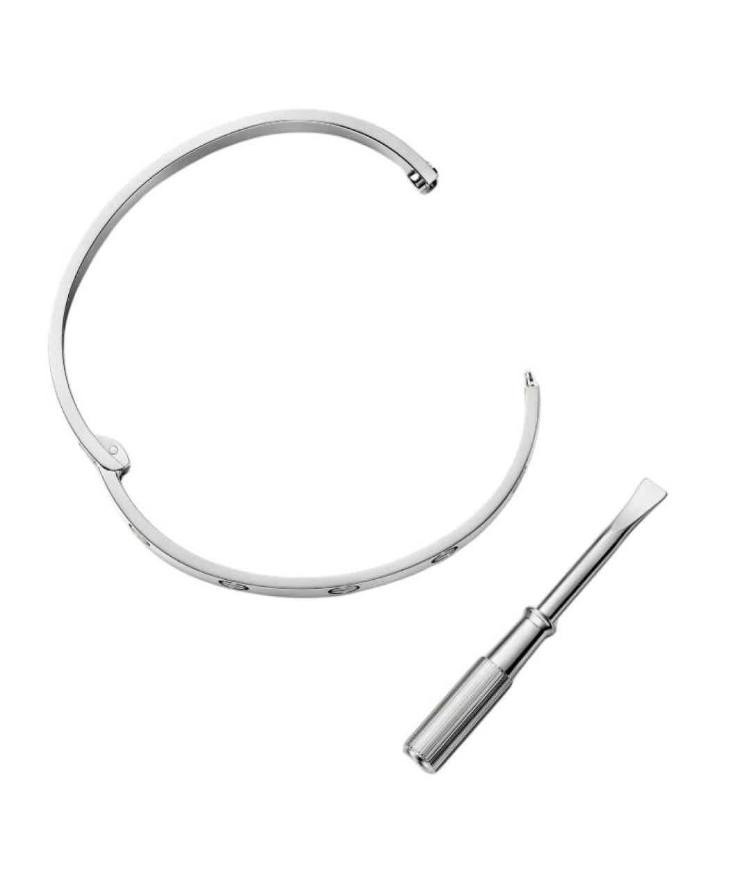 CARTIER Серебрянный браслет из белого золота, фото 4