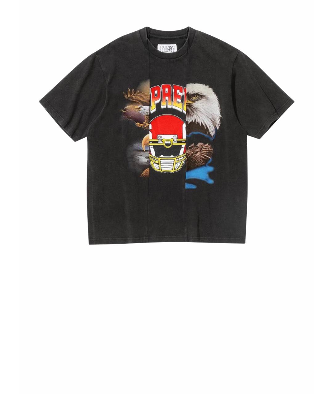 SUPREME Черная хлопковая футболка, фото 1