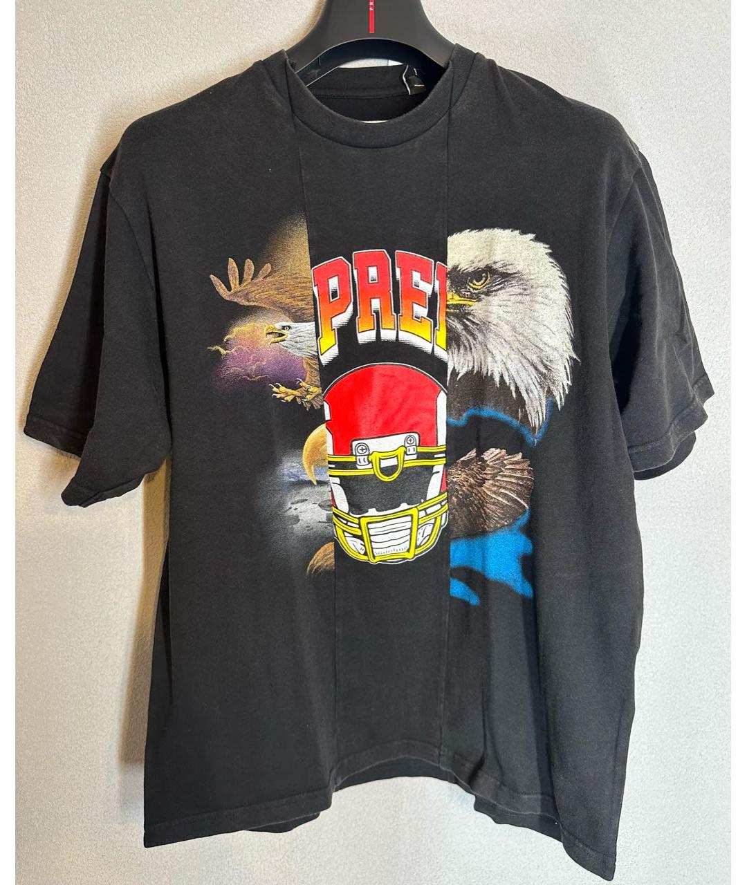 SUPREME Черная хлопковая футболка, фото 4