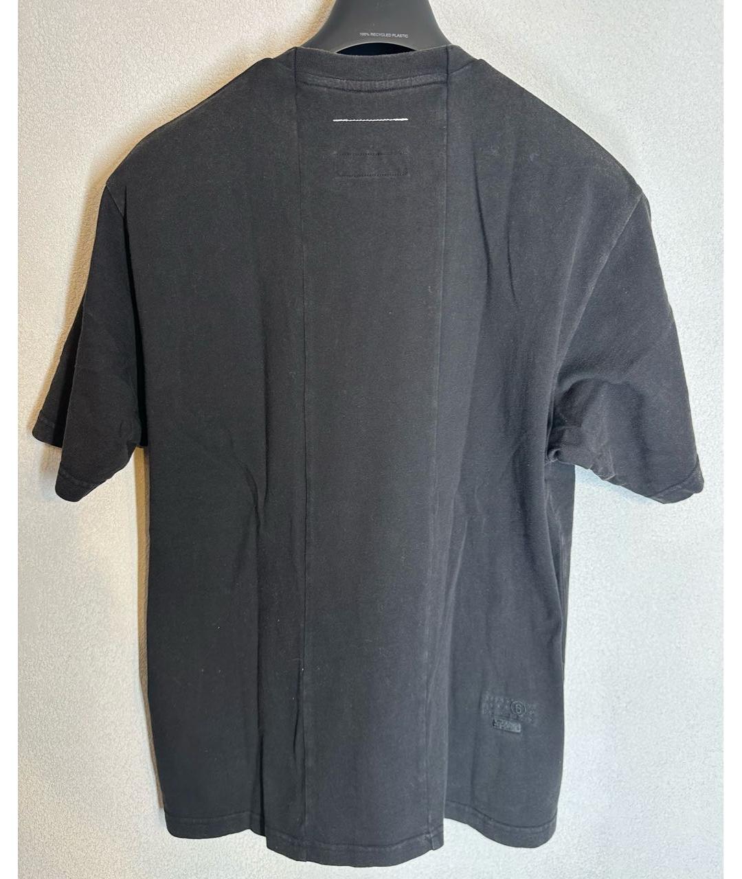 SUPREME Черная хлопковая футболка, фото 2