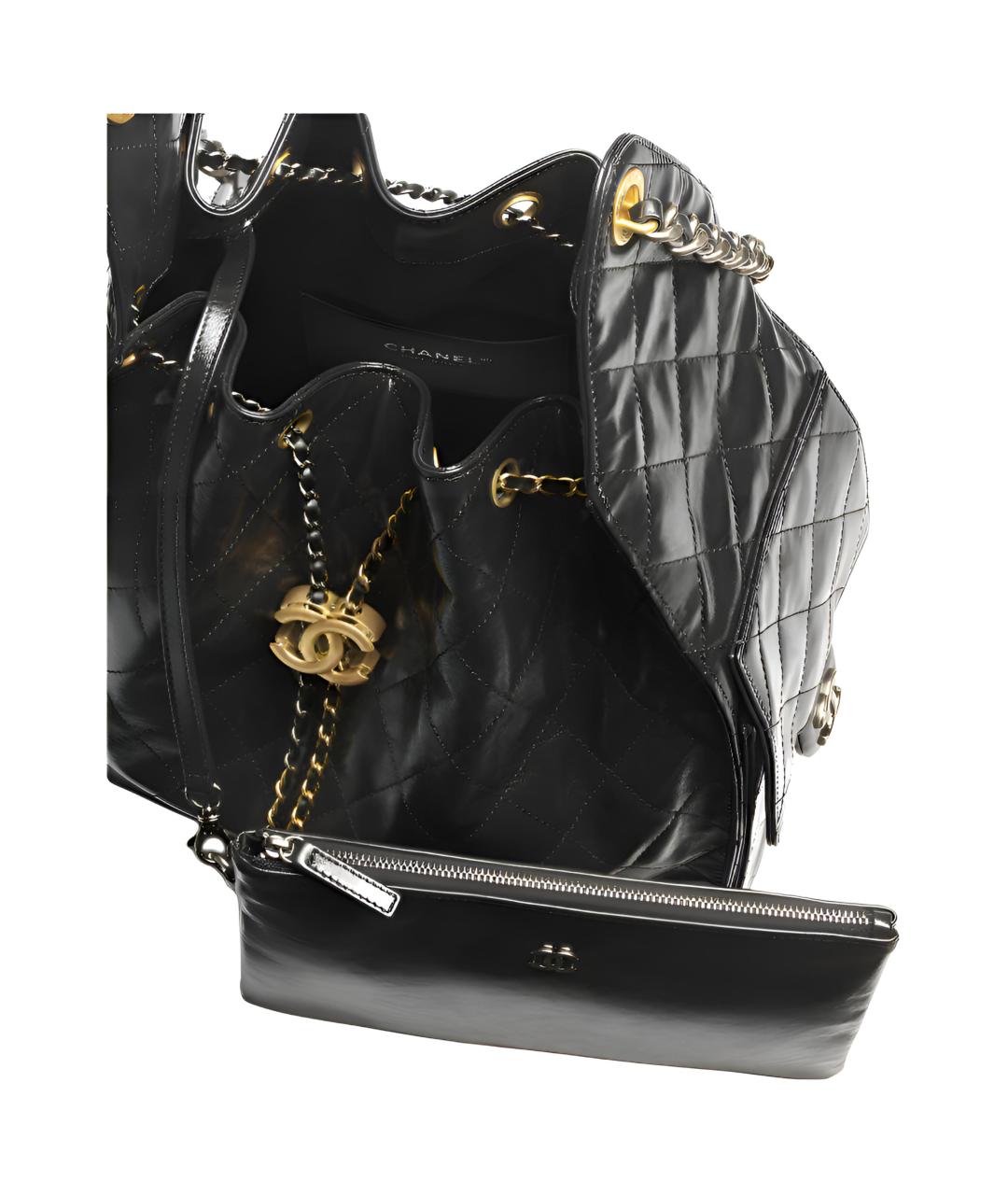 CHANEL Черная кожаная сумка через плечо, фото 3