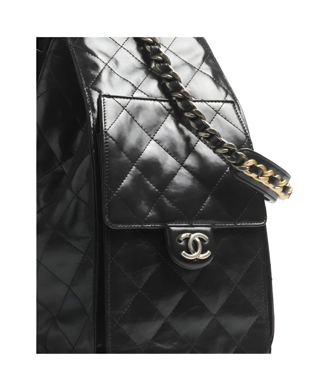 CHANEL Черная кожаная сумка через плечо, фото 4