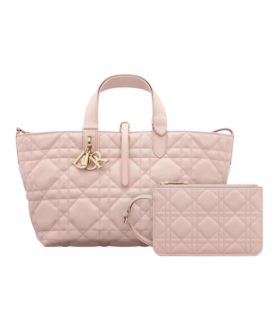 CHRISTIAN DIOR Розовая кожаная сумка через плечо, фото 3